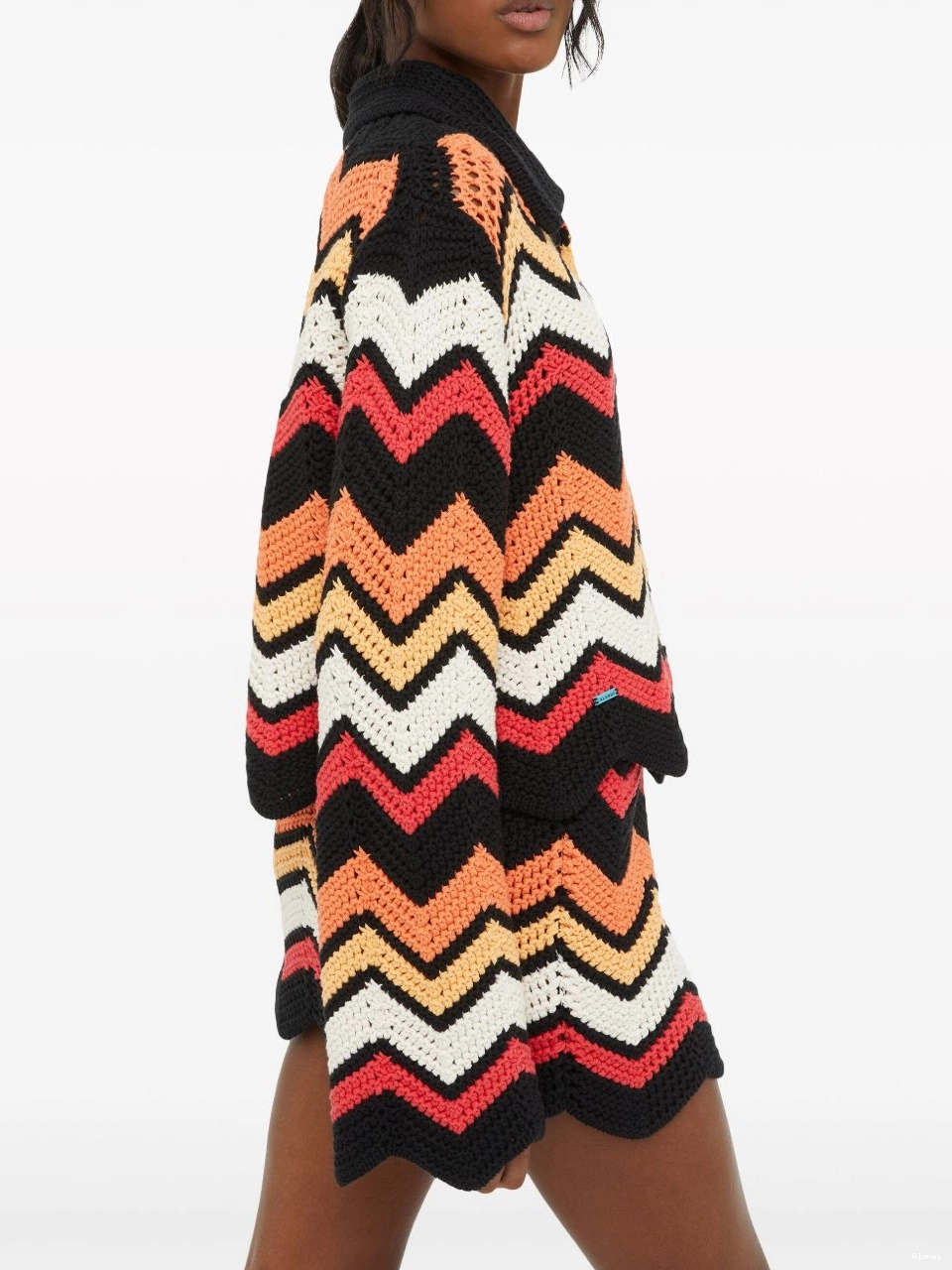Affordable Women Kaleidoscopic jacket chevron knitted Alanui 0804